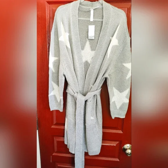 NWT Lane Bryant Gray w/ White Stars Cardigan, Size 18-20 #50 - Picture 2 of 9
